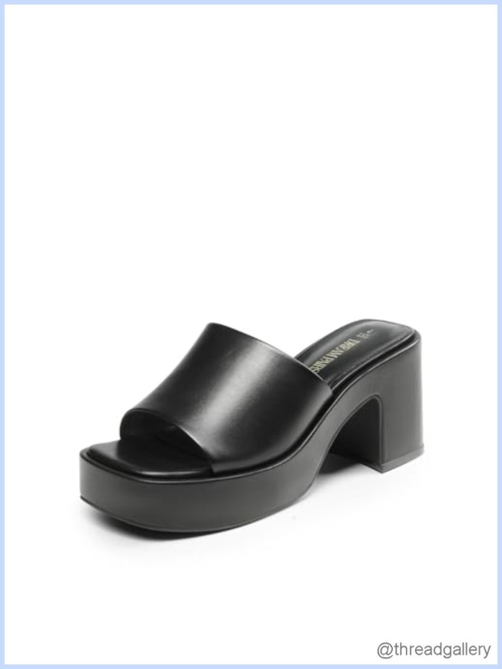 Chunky Heel Platform Sandals with Faux Leather Insole